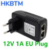 HKBTM PoE 12V 1А Ethernet адаптер EU щепсел захранване за CCTV IP камери