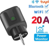 Tuya WiFi EU Интелигентен Контакт 20A Мониторинг на захранването Безжично дистанционно управление