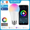 Elivco Tuya E27 Интелигентна Bluetooth Крушка Tuya/Smart Life APP Съвместима с Alexa и Google Home