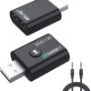 Jimtab USB Bluetooth адаптер Bluetooth 5.0 За Телевизия Домашно стерео Автомобилно стерео Слушалки Високоговорители Компютър 3.5мм aудио